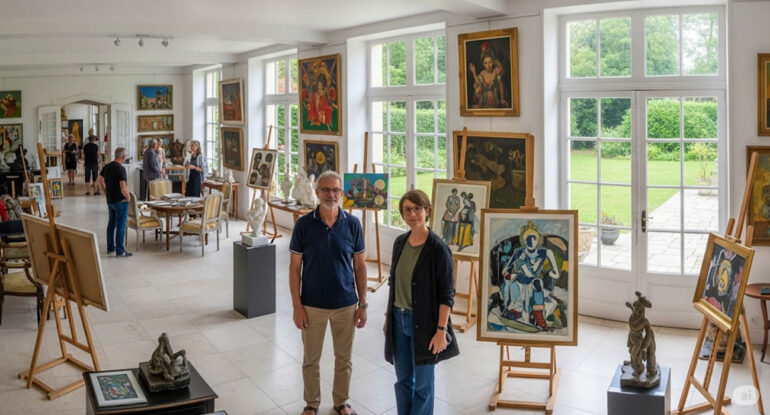 À Montreuil-l’Argillé, deux collectionneurs transforment leur maison en galerie d’art estivale