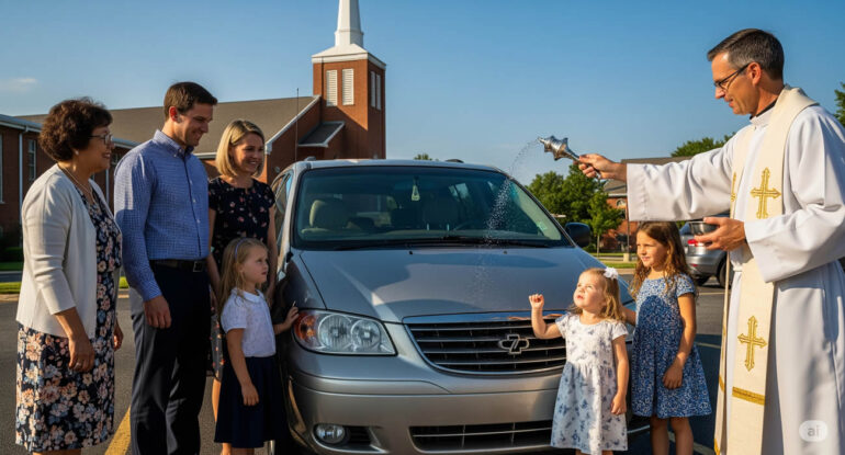 Après la messe, ils bénissent… leur voiture