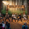 Concours international de ‘Spatial Air Guitar’ dans la forêt landaise