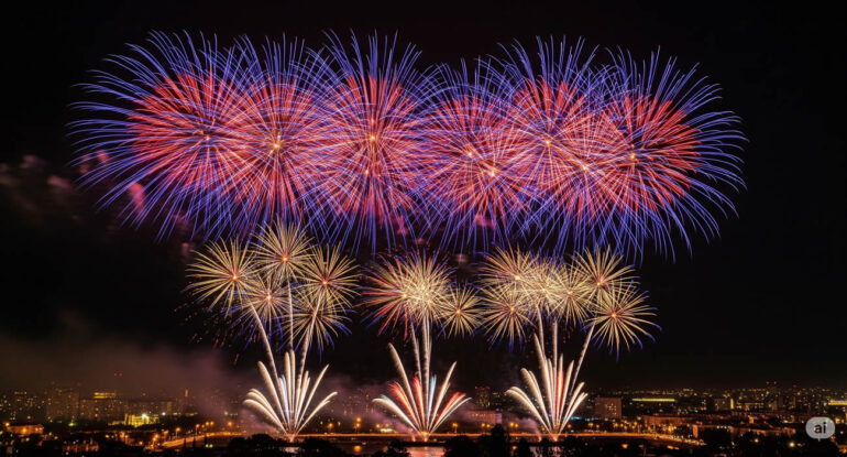 Deux feux d’artifice tirés en même temps dans la même baie : duel pyrotechnique à La Baule et au Pouliguen
