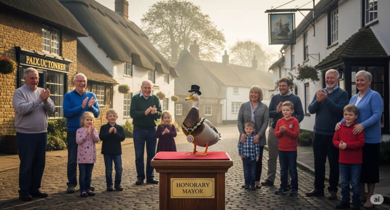 Un canard devient maire honoraire d’un village anglais