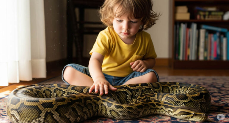 Un garçon de 2 ans mord un python… et le tue !