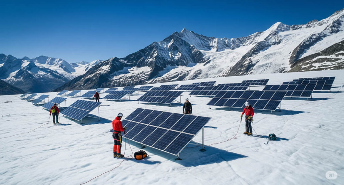 Un glacier suisse installe des panneaux solaires… sur la glace