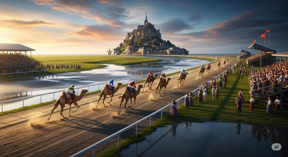 Des courses de dromadaires à l’hippodrome du Mont-Saint-Michel