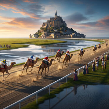 Des courses de dromadaires à l’hippodrome du Mont-Saint-Michel