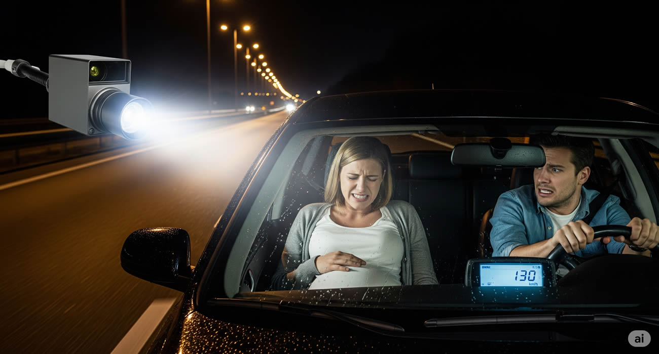 Flashé à 130 km/h… pour emmener sa compagne à la maternité