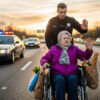 Intercepté en fauteuil roulant sur la voie rapide… pour aller faire du shopping