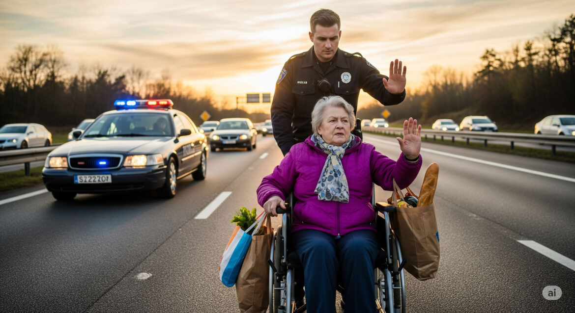 Intercepté en fauteuil roulant sur la voie rapide… pour aller faire du shopping