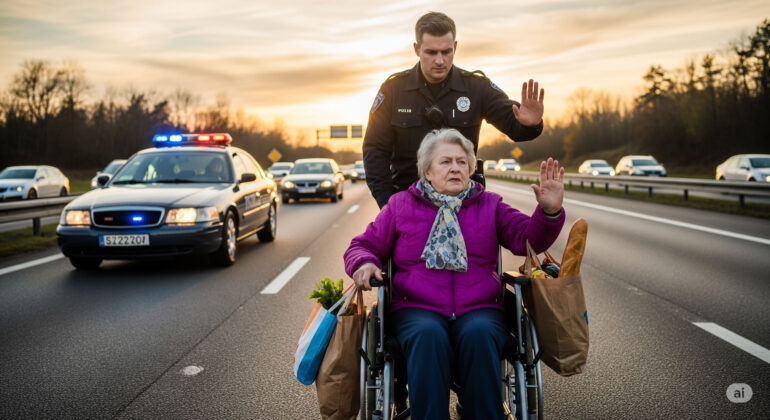 Intercepté en fauteuil roulant sur la voie rapide… pour aller faire du shopping