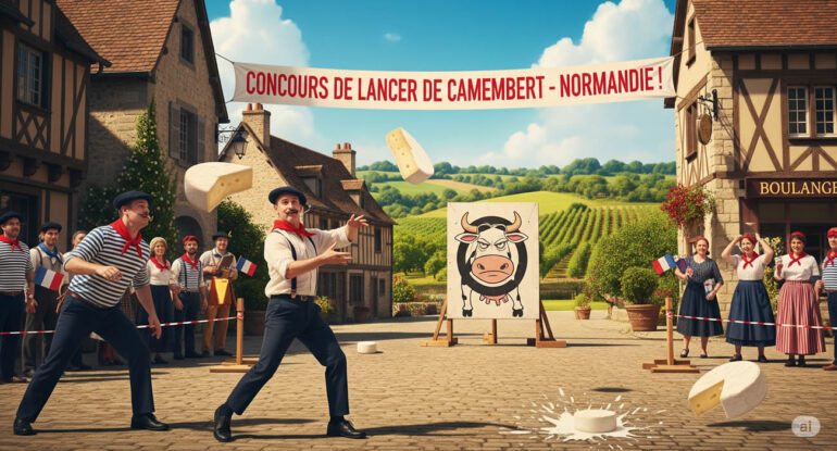 Un concours de lancer de camembert fait le buzz en Normandie