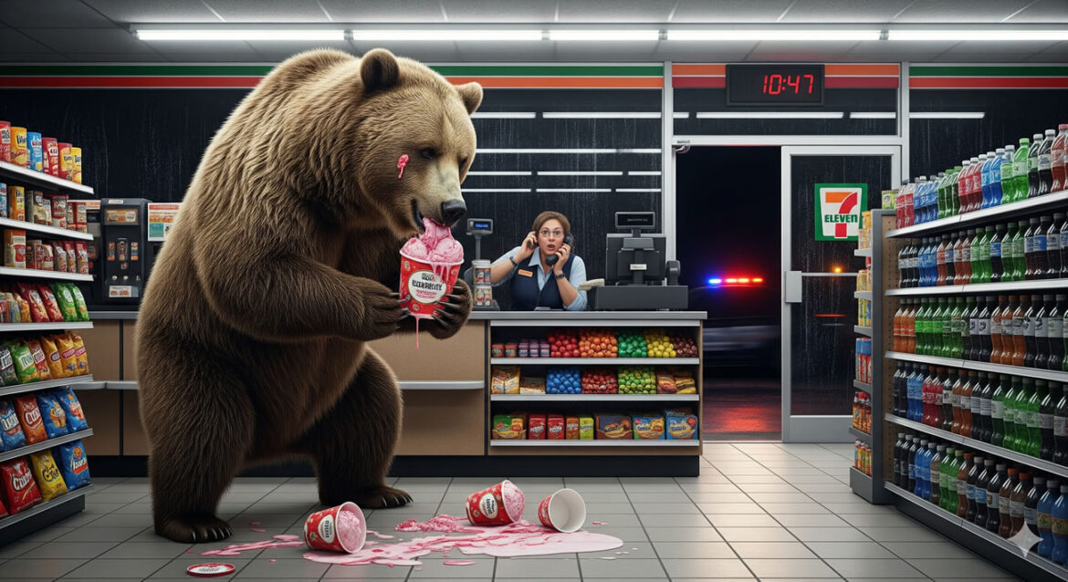 Un ours se gave de glaces dans un magasin aux États-Unis avant l’arrivée de la police