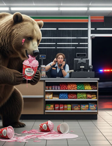Un ours se gave de glaces dans un magasin aux États-Unis avant l’arrivée de la police