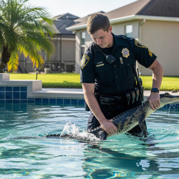 Un policier en Floride sort un alligator d’une piscine… à mains nues !