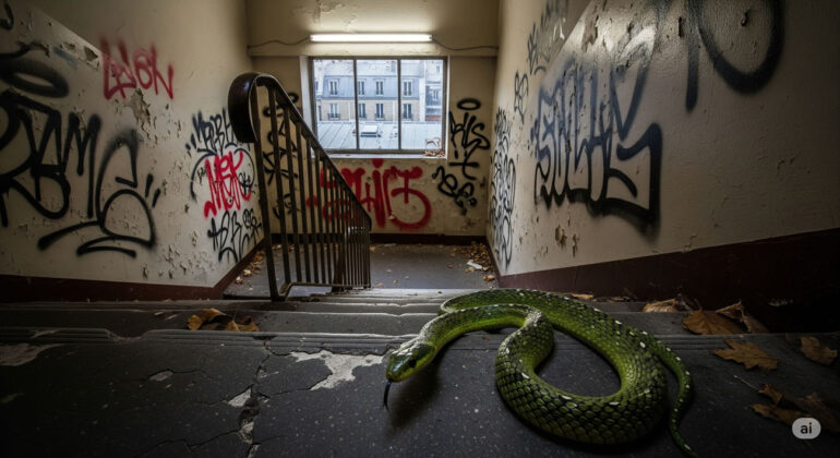 Un serpent retrouvé dans la cage d’escalier d’un immeuble en banlieue parisienne