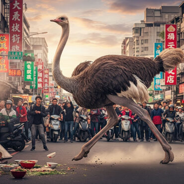 Une autruche en fuite provoque le chaos dans les rues de Taïwan