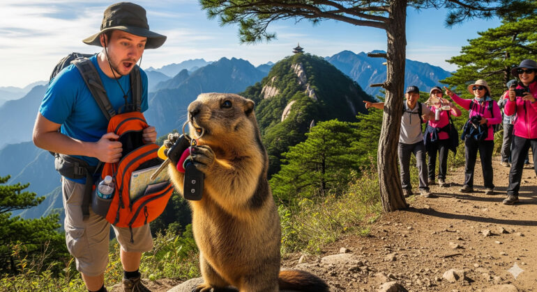 Une marmotte vole les clés de voiture de touristes en Chine