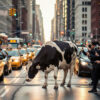 Une vache s’échappe de l’abattoir et se balade deux heures en ville