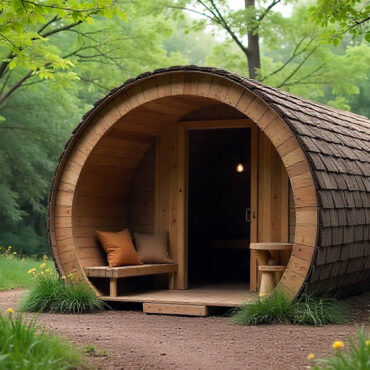 Un homme construit une cabane… au milieu d’un rond-point
