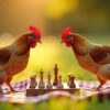 Un homme organise un tournoi d’échecs… avec des poules comme arbitres