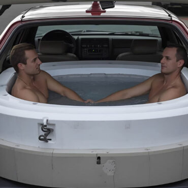 Un homme transforme sa voiture… en jacuzzi mobile