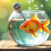Un poisson rouge devient star d’un talk-show… diffusé depuis son aquarium