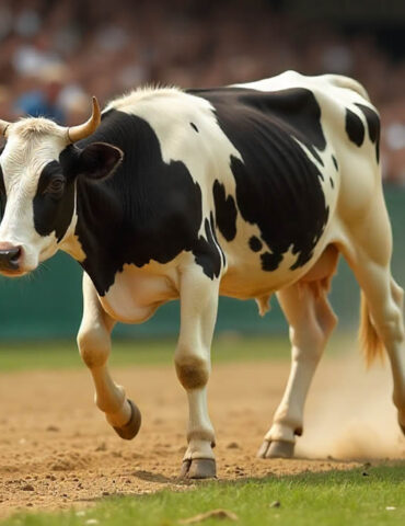 Une vache s’invite dans une salle de sport et tente de monter sur un tapis de course
