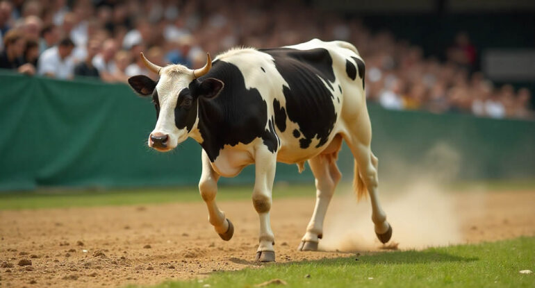 Une vache s’invite dans une salle de sport et tente de monter sur un tapis de course