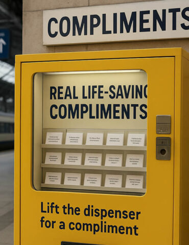 Un distributeur automatique… de compliments installé dans une gare