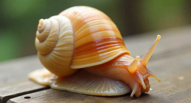 Un escargot devient modèle… pour des pubs de crème hydratante