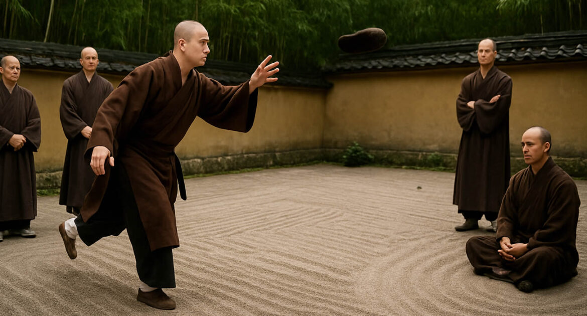 Un monastère zen organise… un concours de lancer de chaussons