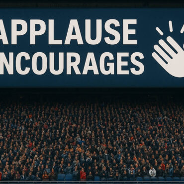 Un stade diffuse… des applaudissements enregistrés pour encourager les spectateurs eux-mêmes