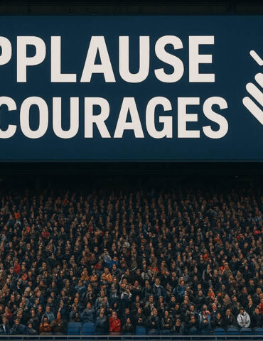 Un stade diffuse… des applaudissements enregistrés pour encourager les spectateurs eux-mêmes