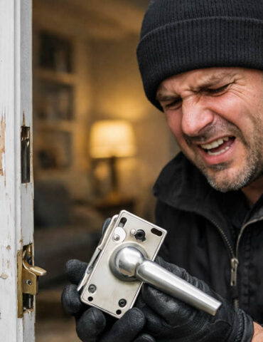 Il rate son cambriolage… en arrachant la poignée de la porte