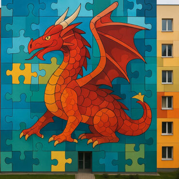 Un quartier entier devient… un puzzle géant pour ses habitants