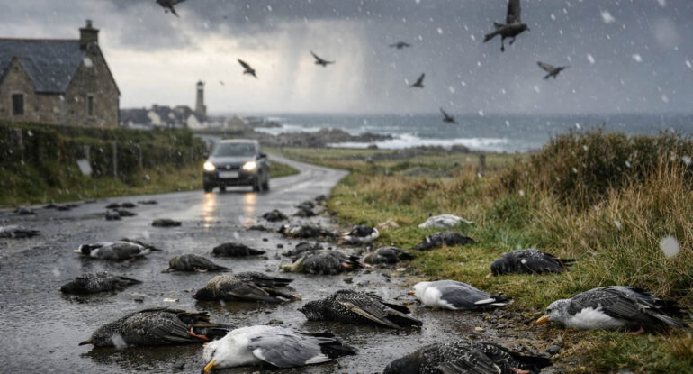 En Bretagne, des centaines d’oiseaux tombent du ciel : un phénomène météo rare