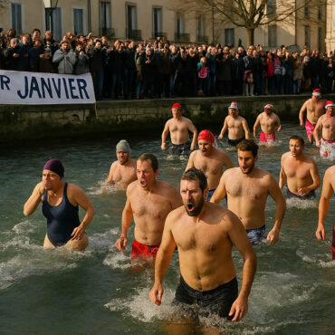 Ils commencent l’année en maillot dans une rivière glacée : le Nouvel An givré de L’Isle-sur-la-Sorgue
