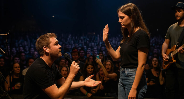 La demande en mariage qui a viré au fiasco en plein concert à Brisban