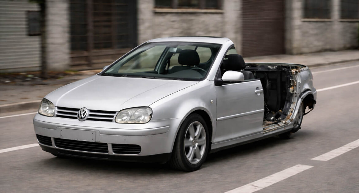 L'histoire vraie de la voiture coupée en deux qui roulait en Allemagne