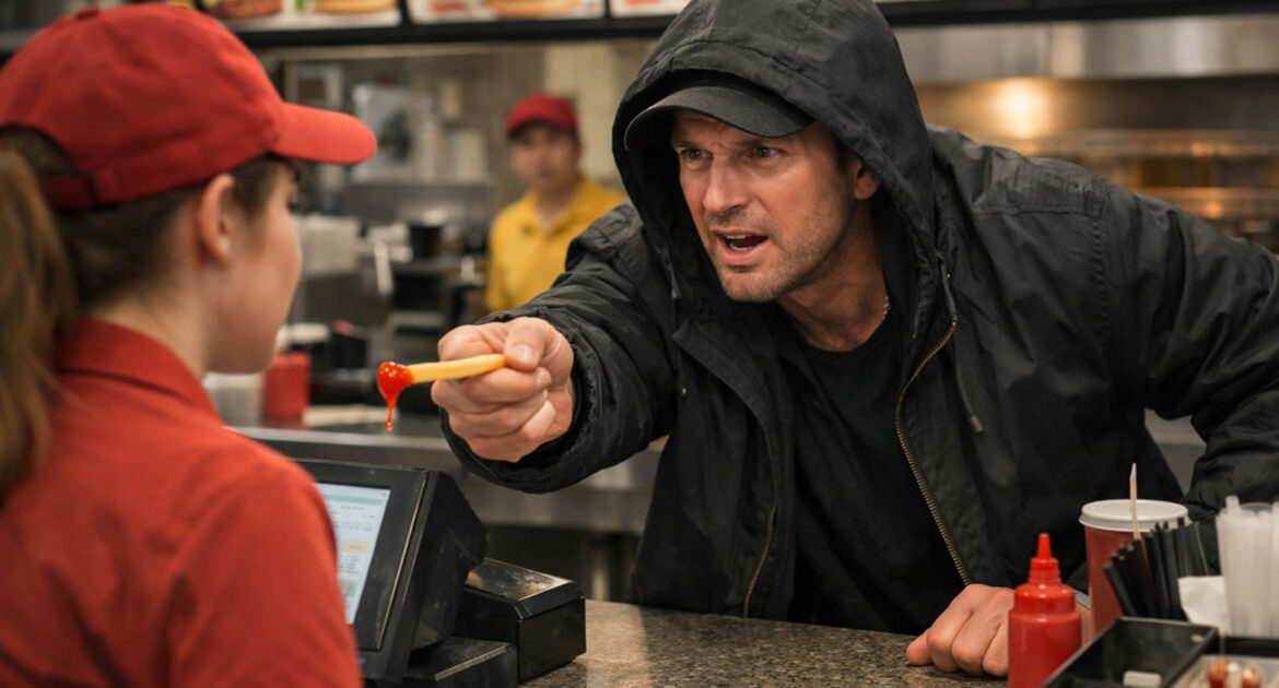 Il tente de braquer un fast‑food… avec une frite trempée dans du ketchup