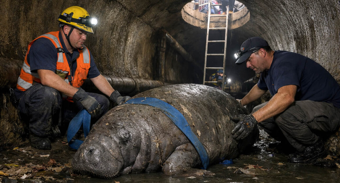 Le lamantin de 186 kilos retrouvé… dans les égouts d’une ville de Floride