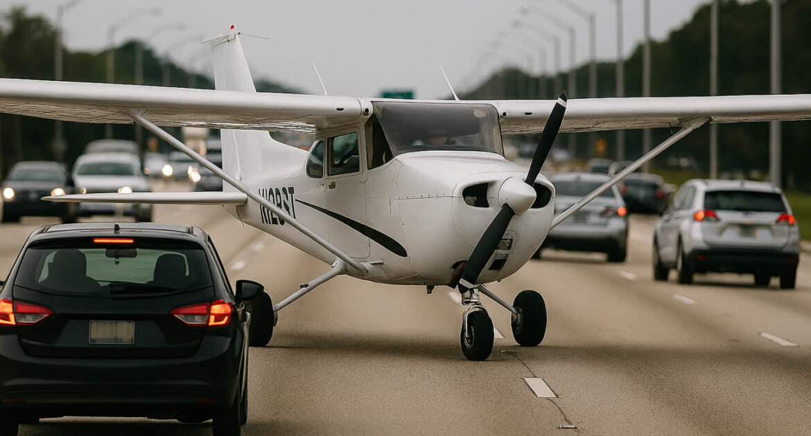 Un avion atterrit d’urgence… au milieu des voitures sur une route de Floride