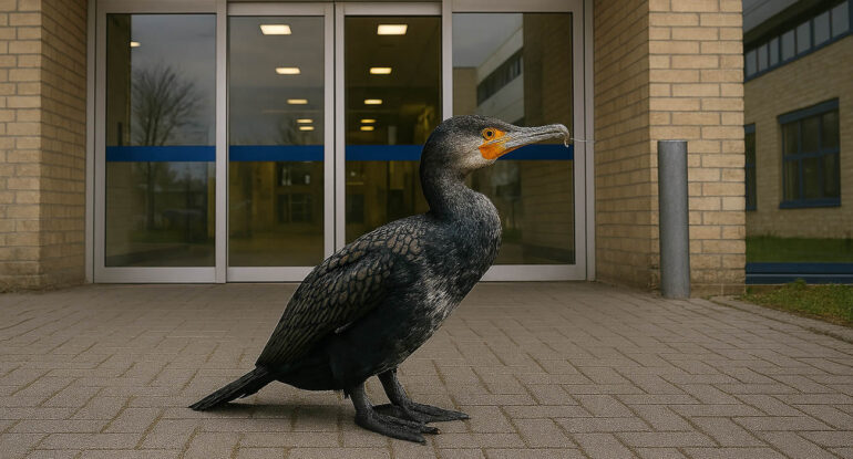 Un cormoran blessé toque à la porte des urgences pour demander de l’aide