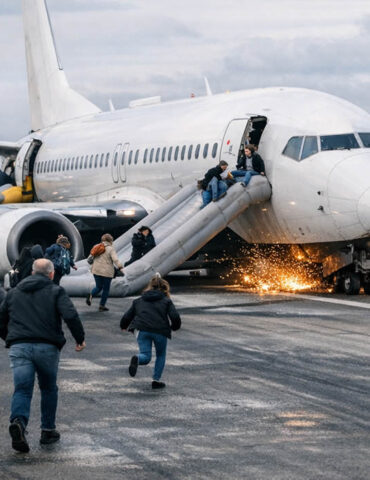 Train avant cassé à l’atterrissage : frayeur à bord d’un avion et évacuation d’urgence