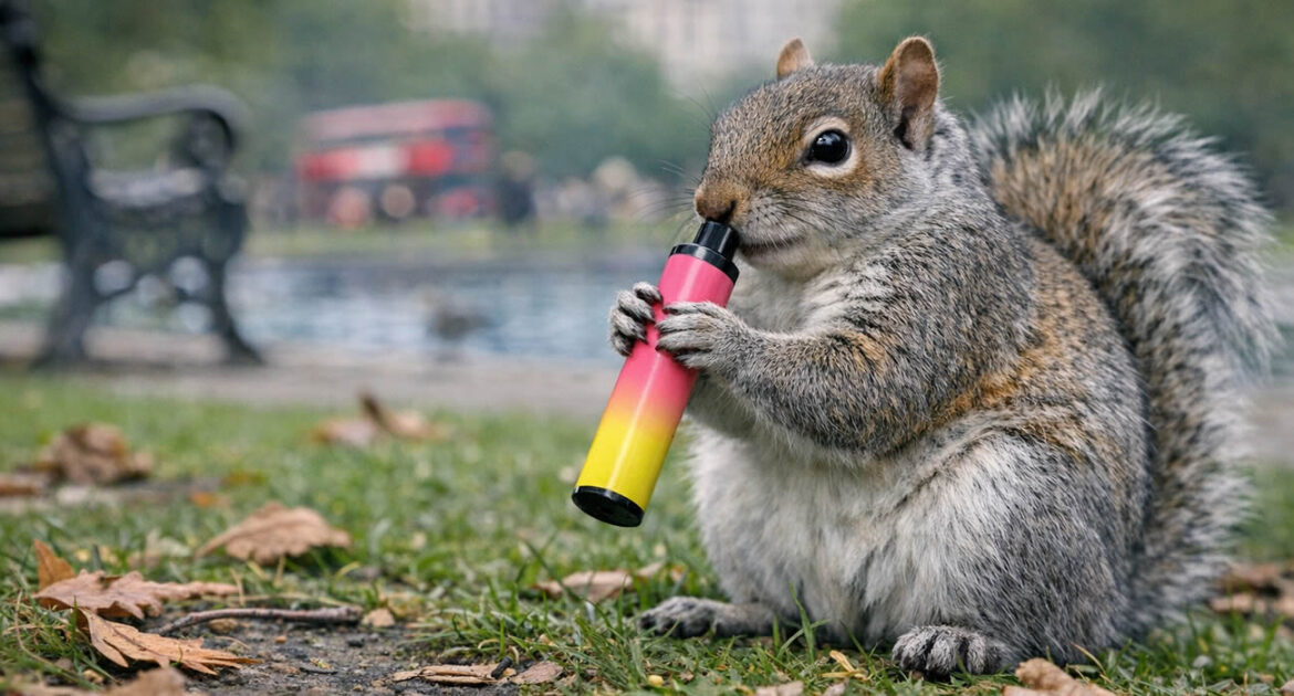 Londres : un écureuil filmé en train de manipuler une puff