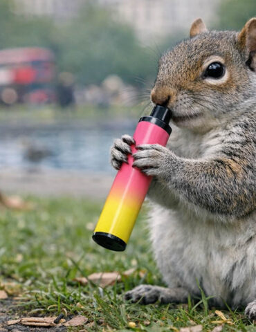 Londres : un écureuil filmé en train de manipuler une puff