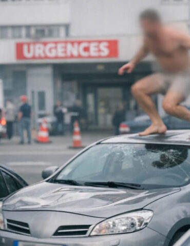 Valence : un homme nu saute sur les voitures du parking de l’hôpital
