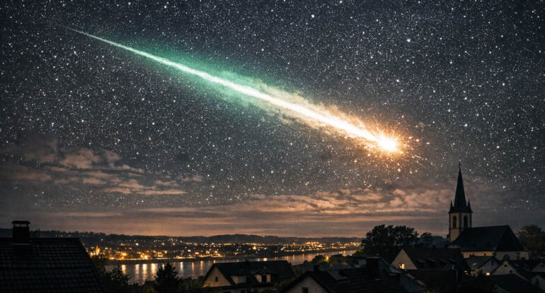 Une boule de feu traverse le ciel d’Europe : un météore explose au‑dessus de l’Allemagne