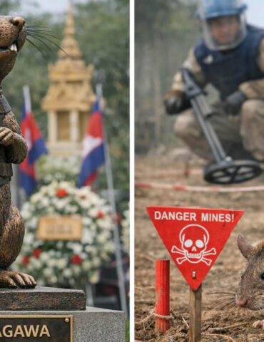 Magawa, le rat démineur devenu héros national, reçoit sa propre statue