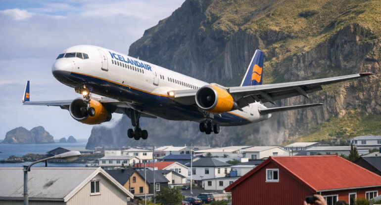 le pilote d’Icelandair qui a offert un dernier ''coucou''… à 100 m du sol