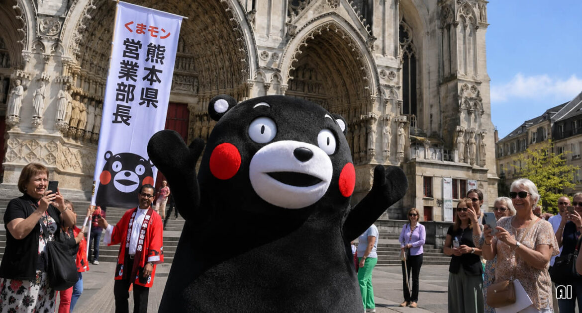 Amiens accueille Kumamon, la mascotte la plus suivie du Japon